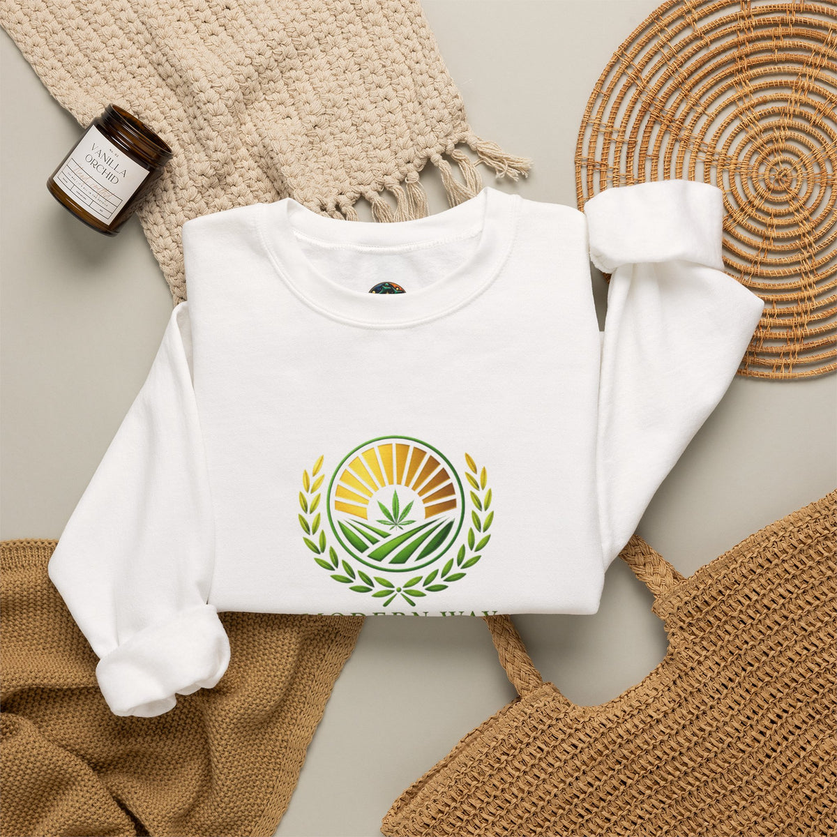 Modern Way Gardens Logo Sweatshirt — Sunrise Laurel Crewneck