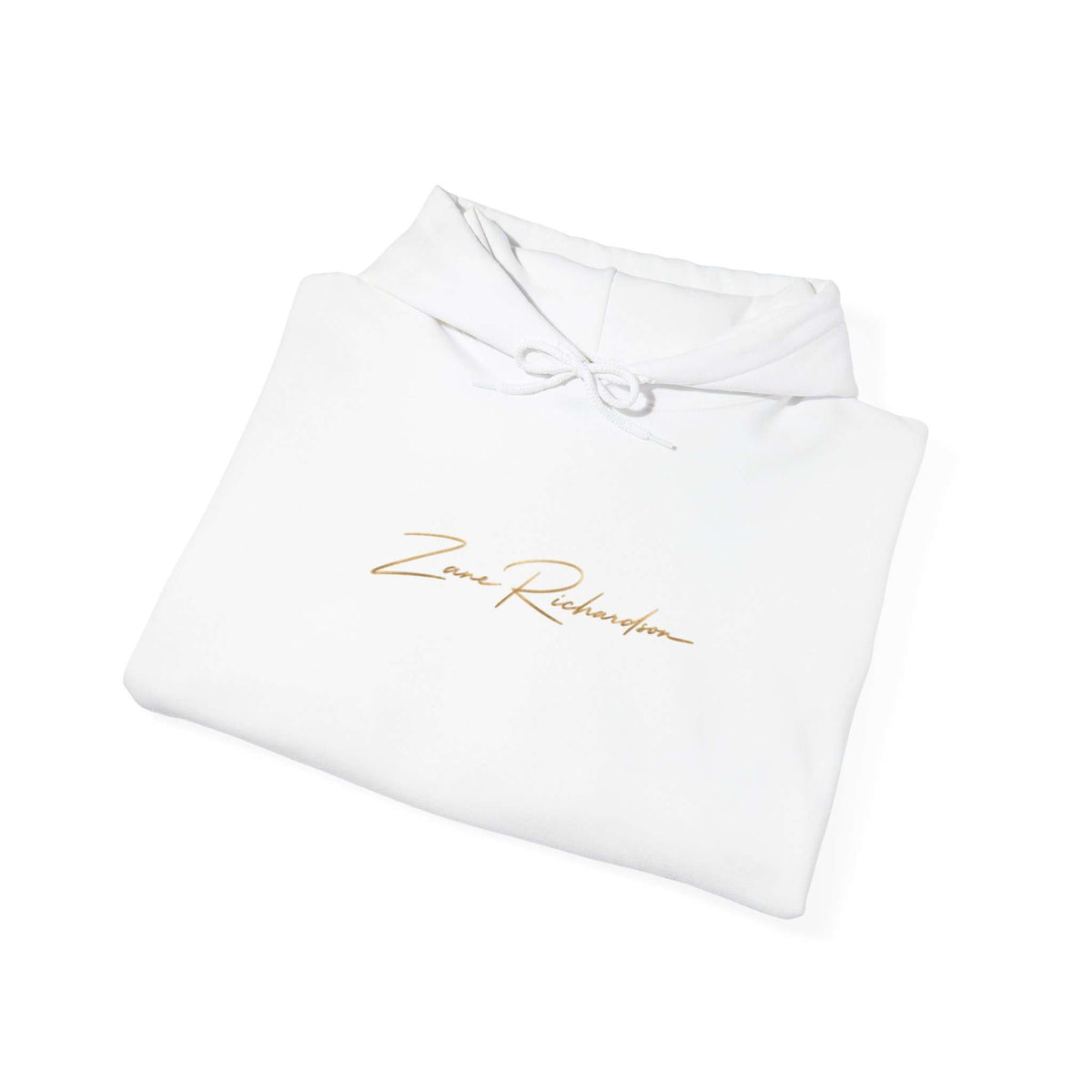 Minimal Script Hoodie — "Zane Richardson" Signature Pullover