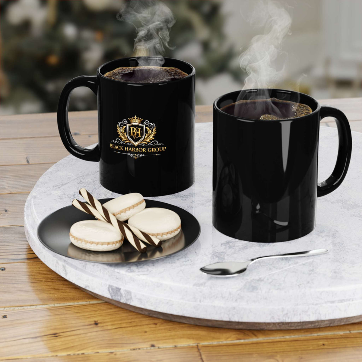 Black Coffee Mug, 11oz Black Harbor Group