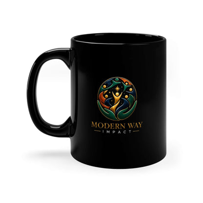 Modern Way Impact Logo Mug — Black 11oz Coffee Cup