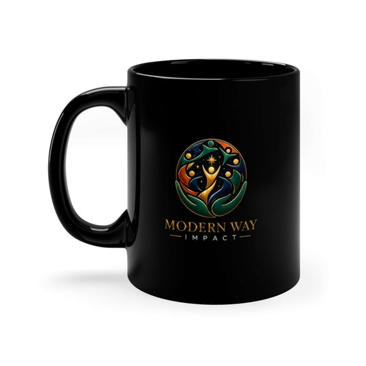 Modern Way Impact Logo Mug — Black 11oz Coffee Cup