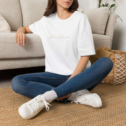 Minimal Script Name Tee — Personalized 'Zane Richardson' Signature T‑Shirt
