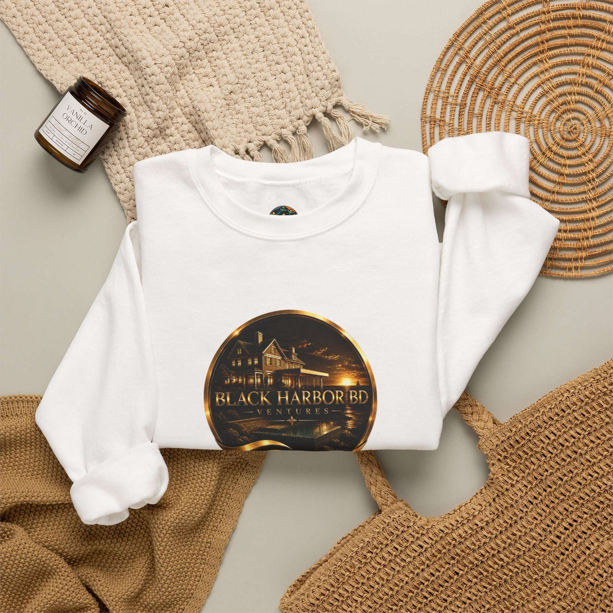 Crewneck Sweatshirt — Beach Harbor BD Ventures Seal Graphic