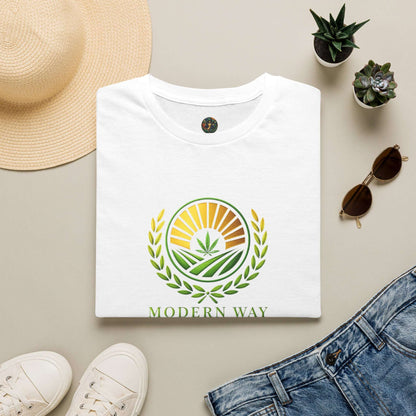 Modern Way Gardens T-Shirt — Sun & Leaf Logo Tee