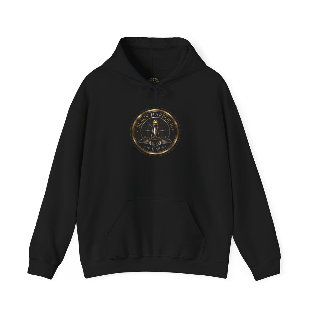 Hoodie - Vintage Black Harbor Seal Graphic Hooded Sweatshirt