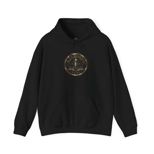 Hoodie - Vintage Black Harbor Seal Graphic Hooded Sweatshirt