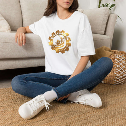 Black Harbor BD Logo T-Shirt — Gold Gear Emblem Tee
