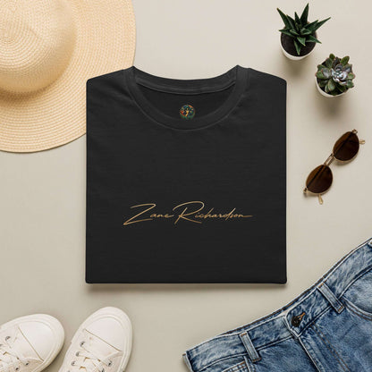 Minimal Script Name Tee — Personalized 'Zane Richardson' Signature T‑Shirt
