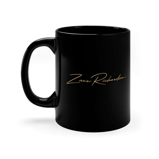Personalized "Zane Richardson" Signature Coffee Mug – Black 11oz