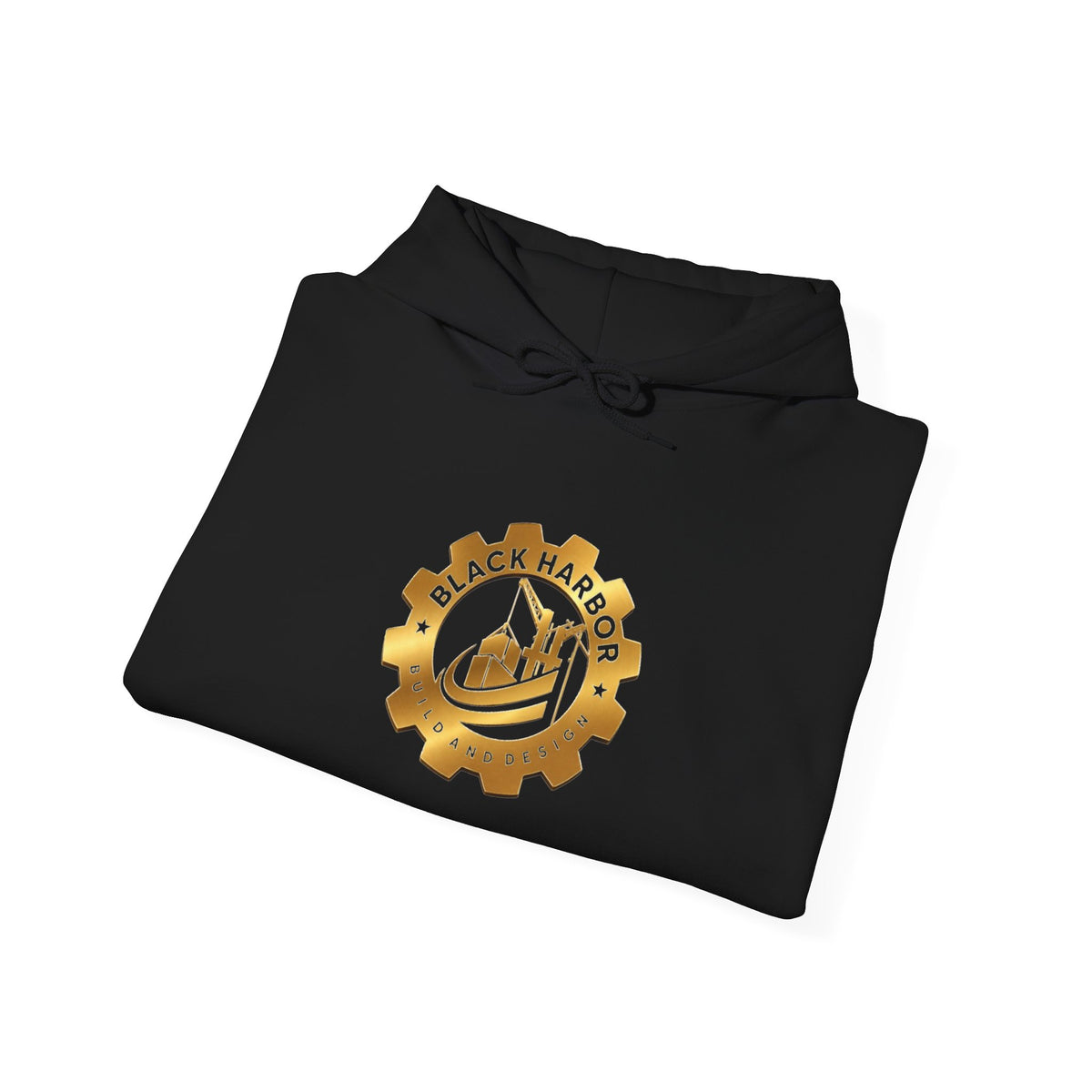 Gearhead Black Harbor BD Logo Hoodie — Golden Emblem