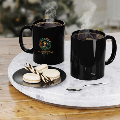 Modern Way Impact Logo Mug — Black 11oz Coffee Cup